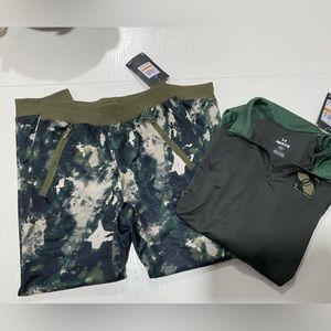 NWT Boys Under Armour Camo track set. Size 7 pants and Small shirt